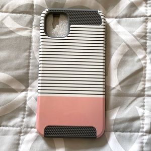 Pink and striped iphone 11 Pro Max hardshell Case